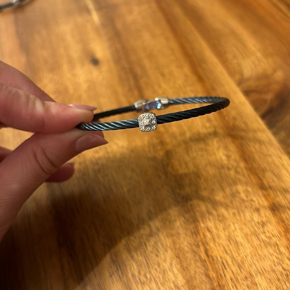 Alor Navy Cable Diamond Bracelet